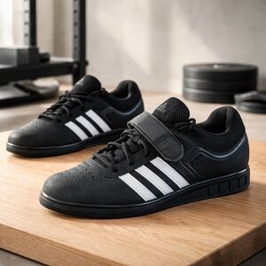Adidas Powerlift 2 Weightlifting Shoes Black White Gym Squat Mens Size 10